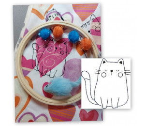 Stickdatei - Cute Doodle Cat 8 Appli